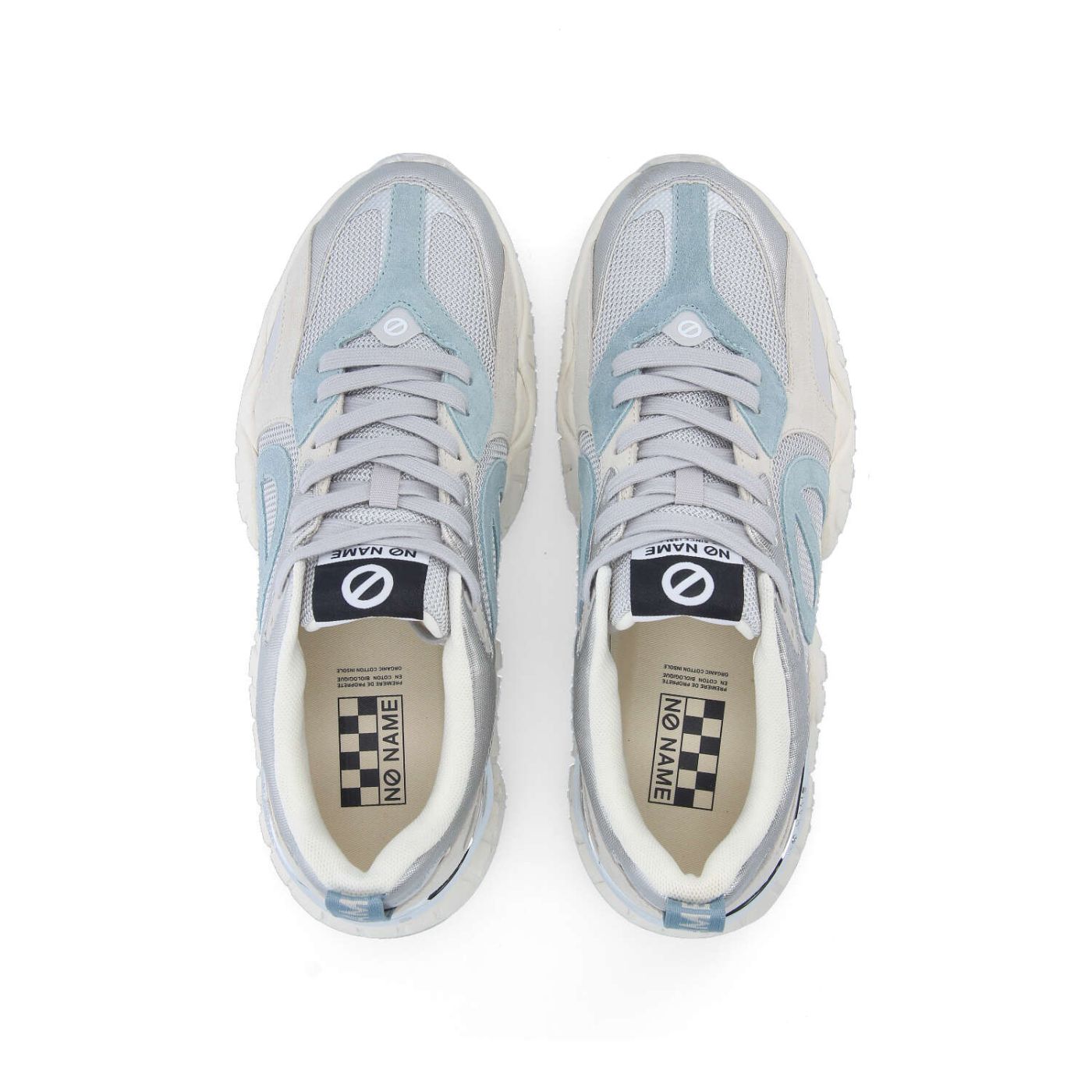 KRAZEE RUNNER M - KNIT/STAMP/SDE - ARGENT/BLEU